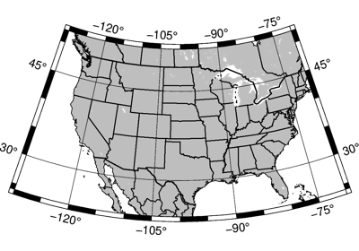 Lambert Conic Conformal Projection